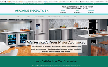 Appliance Specialty — Business Website by Zucker and Zucker
