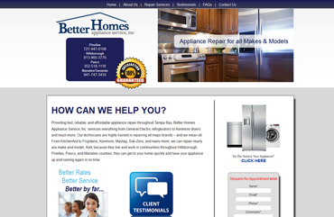 Better Appliance — Business Website by Zucker and Zucker