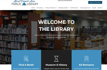Mt Carmel Public Library — Nonprofit Website by Zucker and Zucker