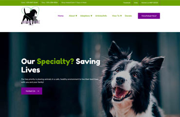 Mommy and Me Dog Rescue website